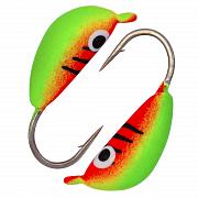 Банан d 2,5 мм, вес 0,5 гр, малек зеленый+красный с полосками /10 шт/